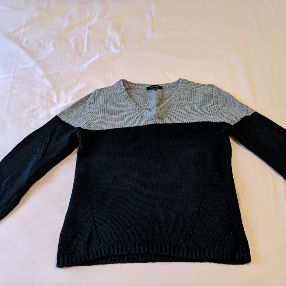 Ann Taylor grey and black sweater